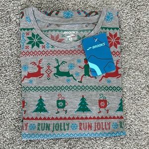 Brooks - Ugly Sweater Long Sleeve. Heather Sterling. Small